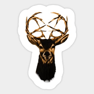 Hex-Deer (high contrast) Sticker